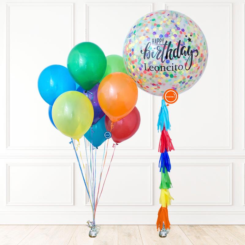Globos gigantes con confetti personalizados Teleglobos Mexico CDMX