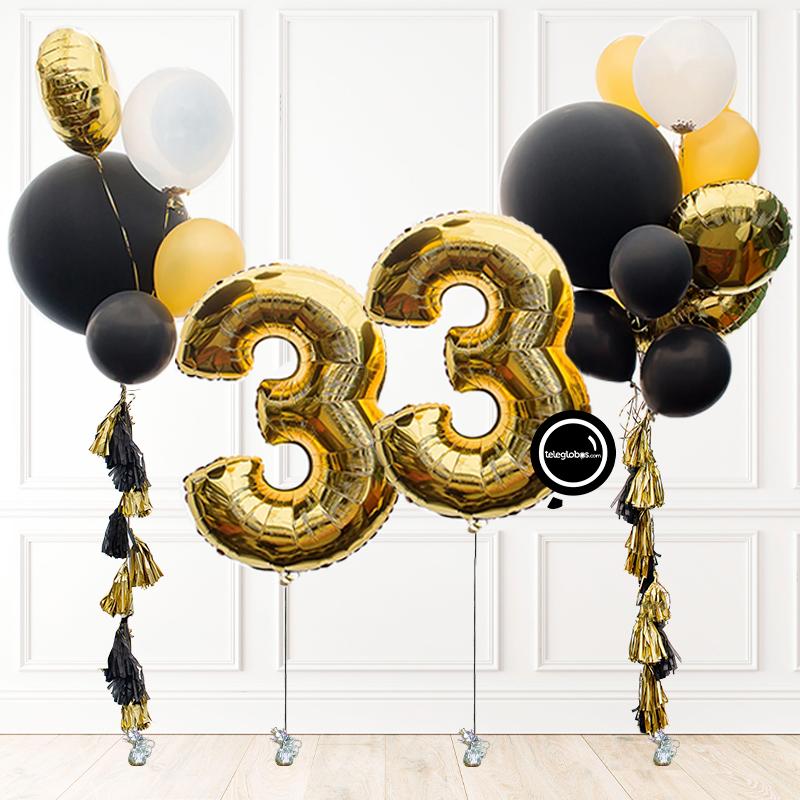 Kit de globos con numeros y torres de globos con helio que se pueden personalizar! Globos CDMX
